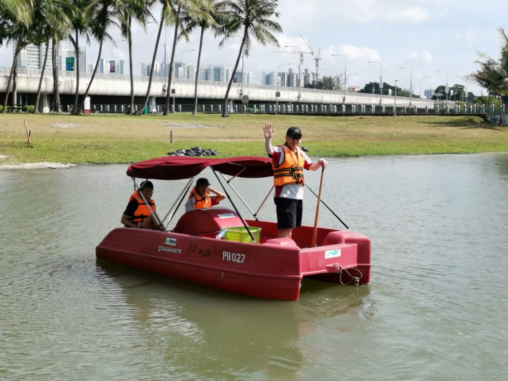 Clean-up Patrol on Pedal-boat